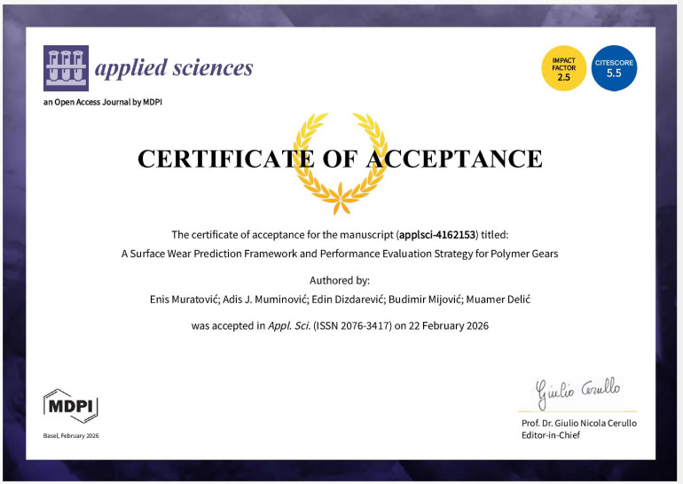 Objavljen rad u časopisu Applied Sciences